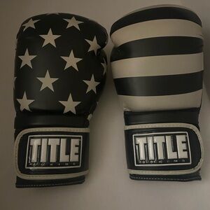 Title Boxing Black and White Gloves